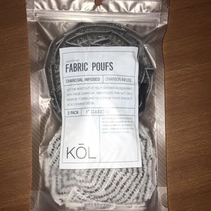 Kol Charcoal Infused Fabric Poufs 2 Pack